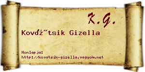 Kovátsik Gizella névjegykártya